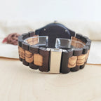 Vintage Wooden Wristwatch – Personalized Leather Strap for Birthday Gift