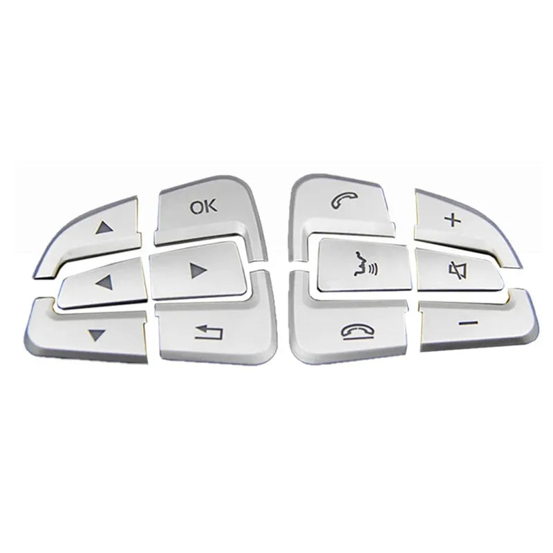 Steering Wheel Button Trim – Decorative Stickers for Mercedes Benz Interior