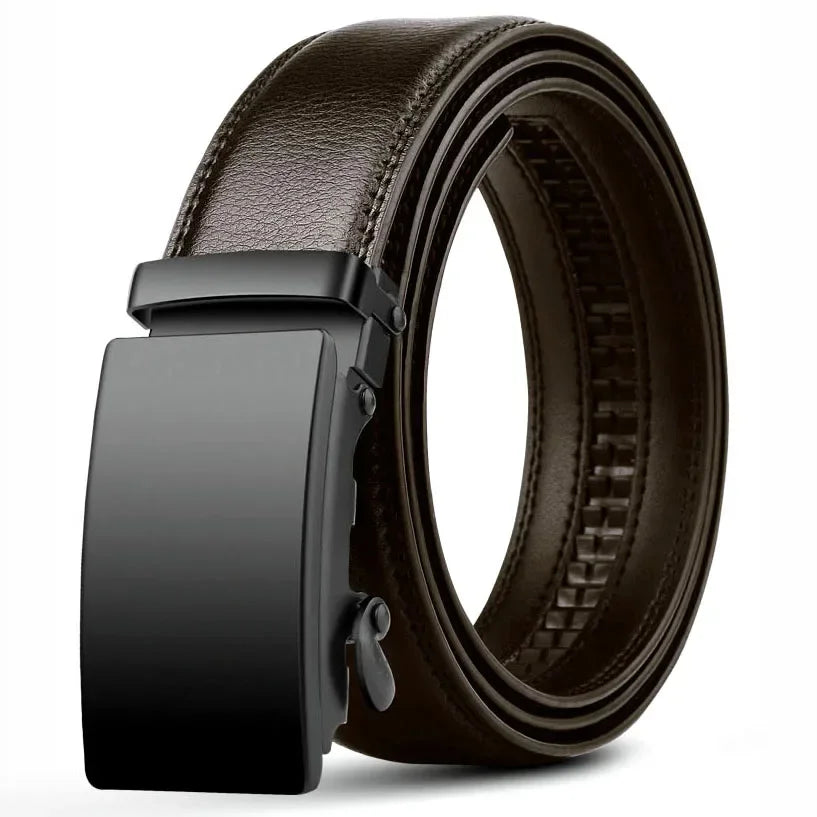 Automatic Buckle Belt – Men's Leather Waist Strap for Business Casual