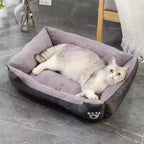 Soft Square Pet Bed – Waterproof Warm Winter Mat for Small to Large Dogs