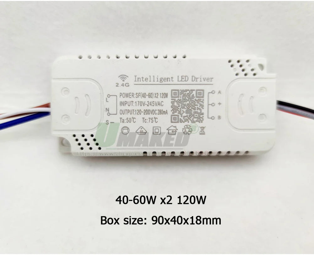 Dimmable LED Chandelier Driver – RF Remote and App Control for Dual Color Lights