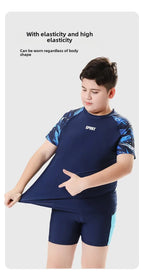 Boys Two-Piece Swimsuit – UV Protection Swimwear for Summer Swimming