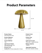 Mushroom Table Lamp – Iron Art Modern Decor for Bedroom Bedside Lighting