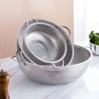 Stainless Steel Drain Basket – Perforated Strainer for Fruit and Vegetable