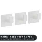 Adhesive Wall Hooks – Heavy Duty Black Hangers for Bathroom and Kitchen