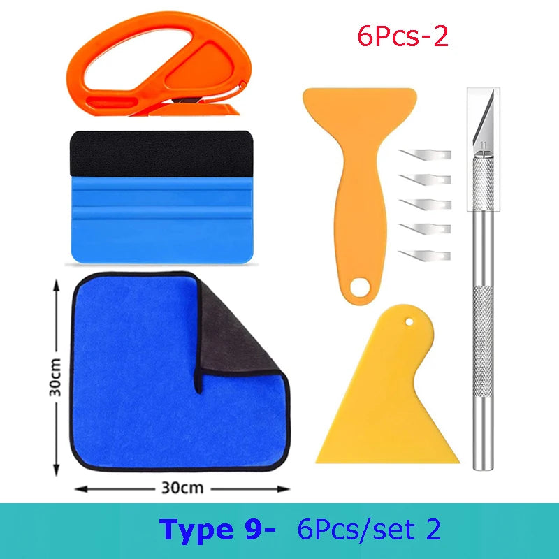 Vinyl Wrapping Tool Kit – Professional Squeegees for Car Window Tinting