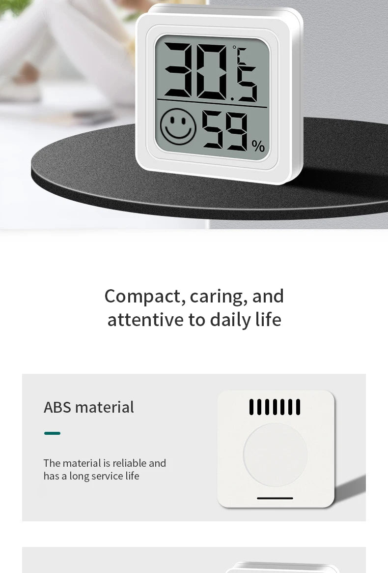 Digital LCD Thermometer Hygrometer – Indoor Temperature Humidity Gauge for Home