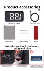 GPS Digital Head Up Display – Windshield Speedometer for Universal Auto
