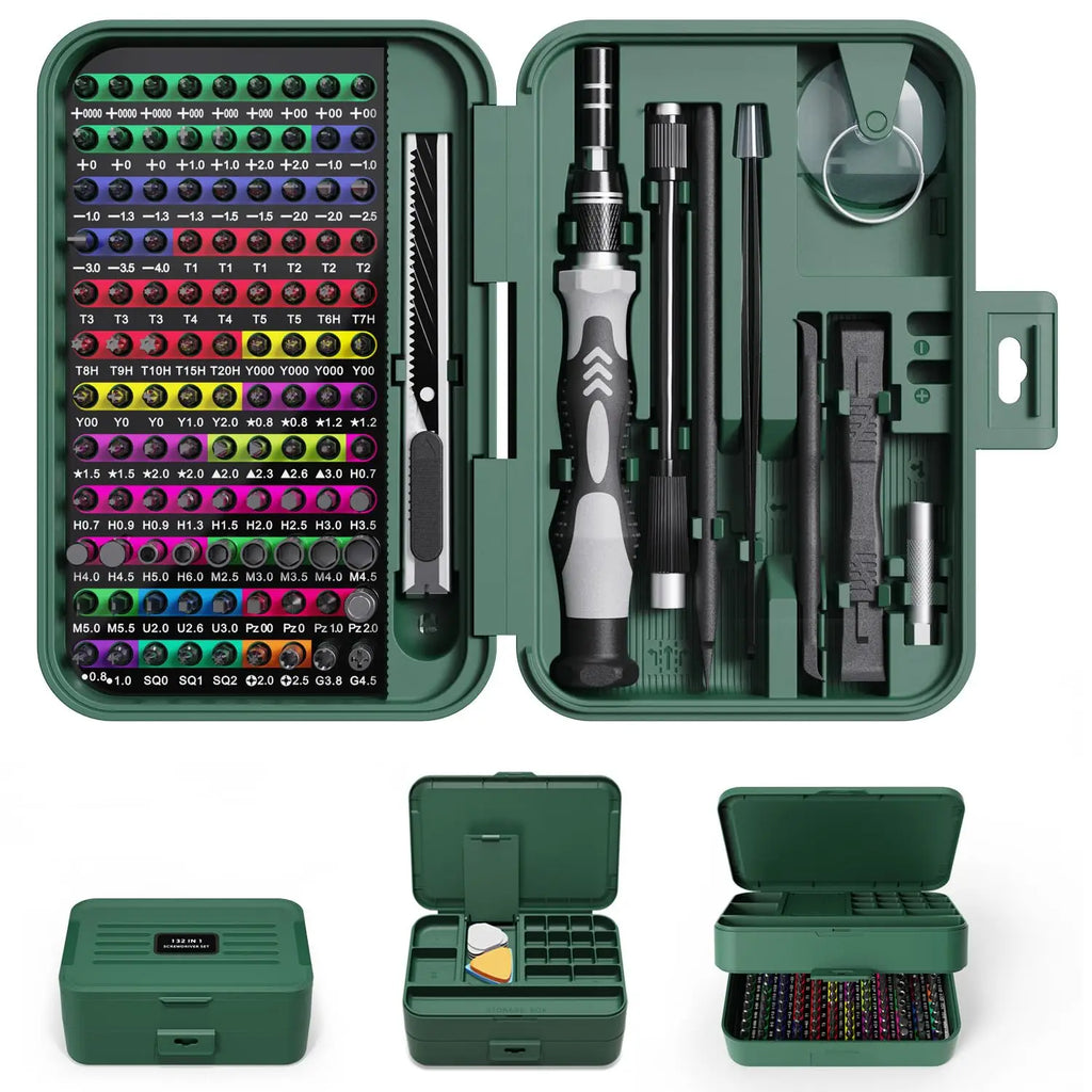 Precision Screwdriver Set – 132-in-1 Magnetic Bits for Electronics Repair