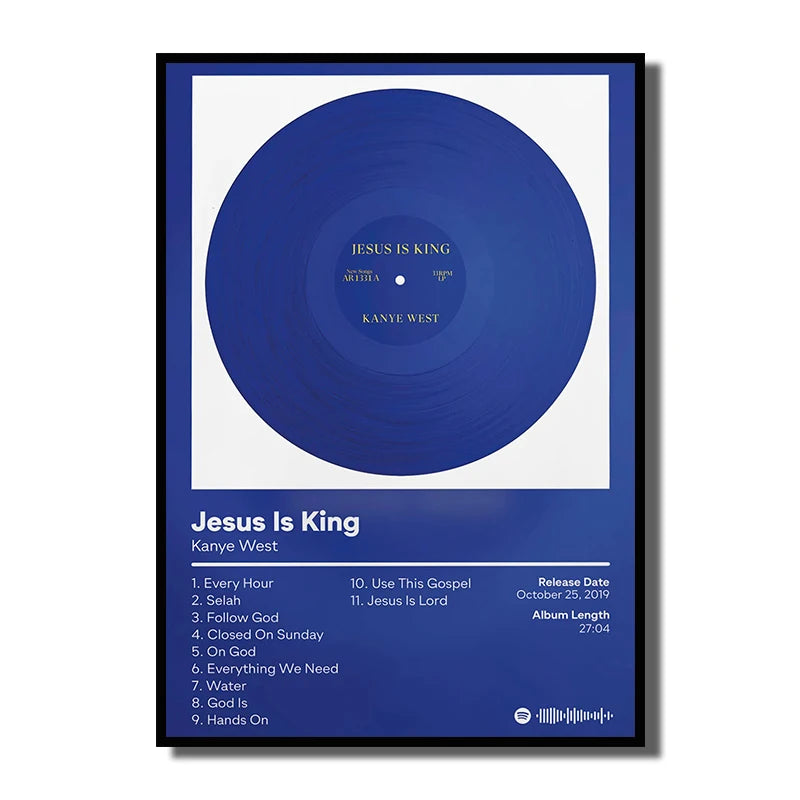 Kanye West Canvas Poster – HD Music Album Art for Home Wall Decor