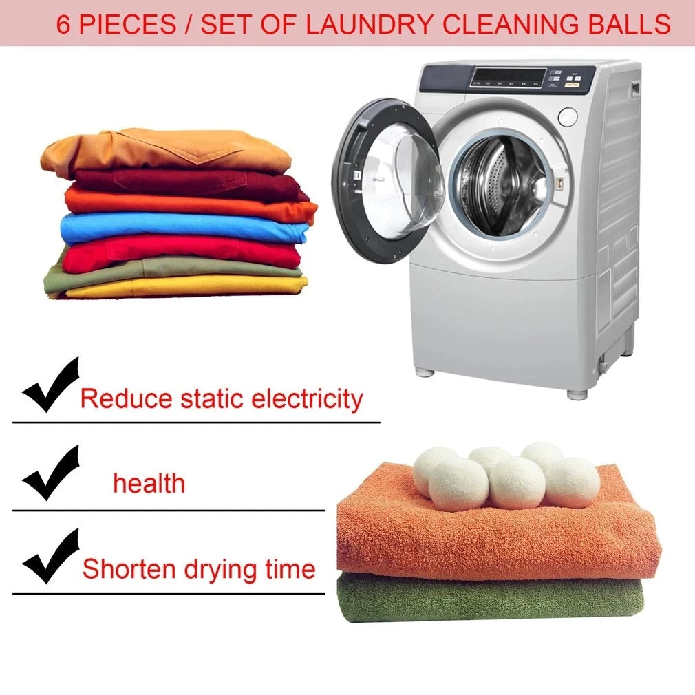 Wool Dryer Balls – 7cm Natural Fabric Softener for Laundry Washing