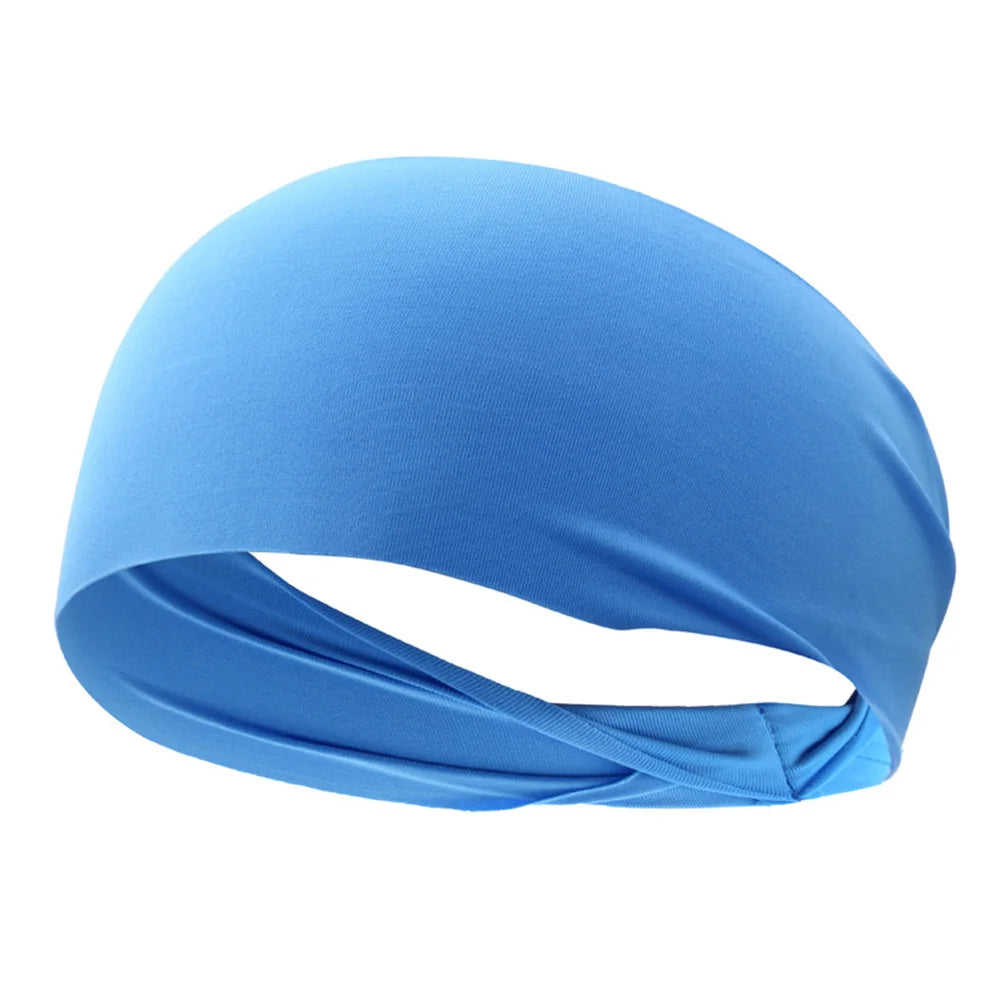 Quick-Dry Sports Sweatband – Elastic Fitness Headband for Running and Yoga