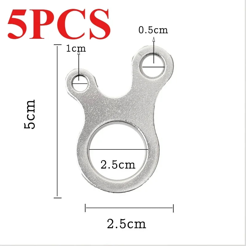 3-Hole Tent Rope Adjusters – Anti-Slip Snail Buckles for Outdoor Camping