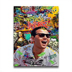 Gangster Graffiti Canvas Print – Urban Street Art for Home Decor