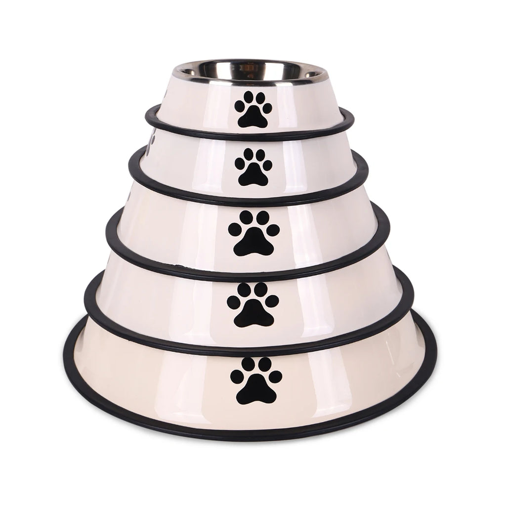 Stainless Steel Pet Bowl – Durable Anti-fall Food Bowl for Dogs and Cats
