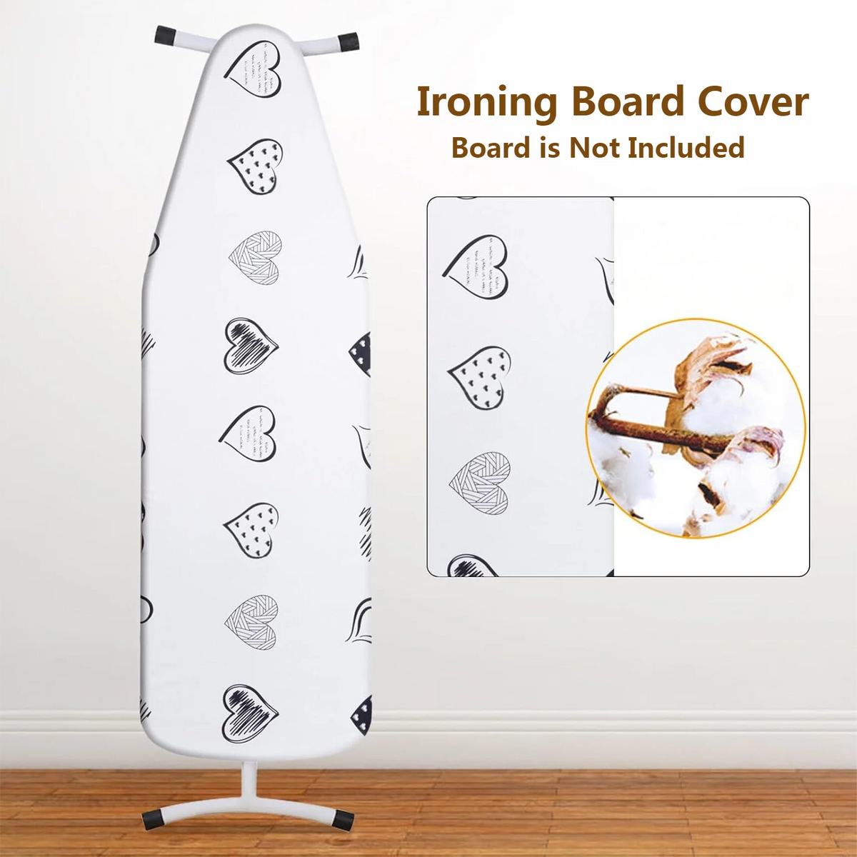 Ironing Board Cover 140x50cm – Scorch Resistant Felt Pad for Home Laundry