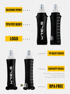 TPU Soft Water Bottle – Foldable BPA Free Hydration Flask for Running Hiking
