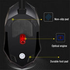 Wired LED Gaming Mouse – Ergonomic Backlit Optical Mouse for PC Desktop Laptop
