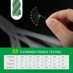 Braided Fishing Line – 8 Strand PE Multifilament Wire for Freshwater Saltwater