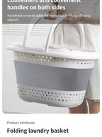 Collapsible Plastic Laundry Basket – Large Folding Storage for Home Organization