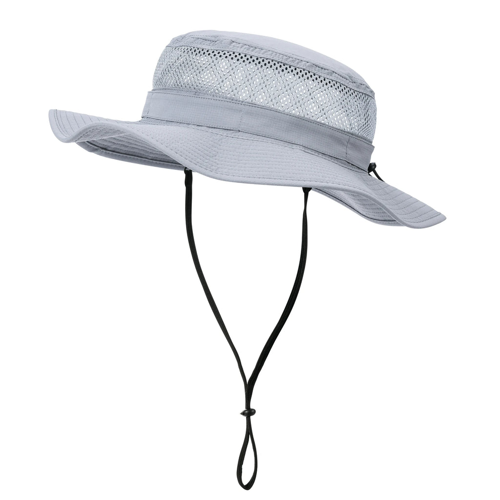 Wide Brim Cooling Sun Hat – Foldable Boonie Cap for Hiking Fishing Safari