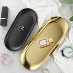 Stainless Steel Oval Tray – Minimalist Jewellery Storage for Desktop Decor