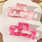 Matte Square Hair Claw Clips – Non-slip 3.4 inch Accessories for Thick Hair