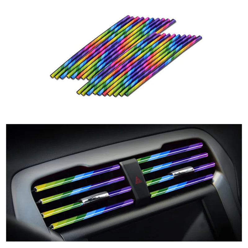Car Air Vent Trim Strips – U Style Interior Decoration for Auto Dashboard