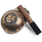 Tibetan Singing Bowl Set – Engraved Lotus for Meditation and Chakra Healing