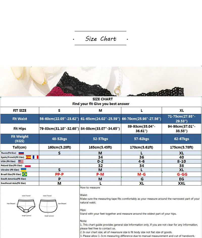Floral Lace Panties – Sexy V-Waist Breathable Underwear for Women