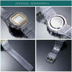 Transparent Digital Sport Wristwatch – Unisex Timepiece for Kids and Adults
