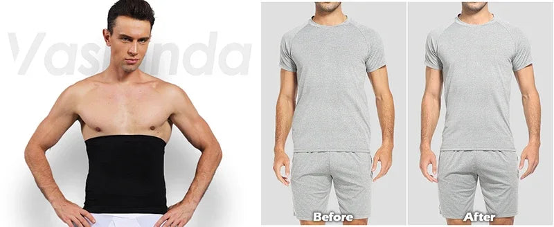 Men Tummy Control Waist Trainer – Compression Body Shaper for Gym Workout