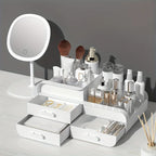 Large Plastic Makeup Organizer – Multi-Drawer Storage for Vanity Desktop