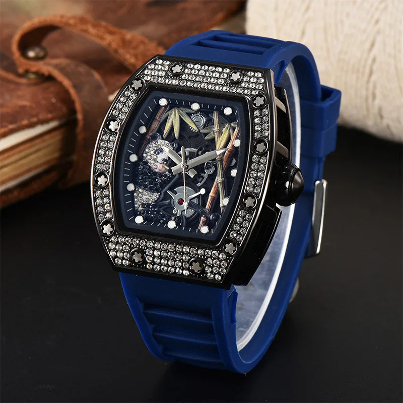 Bamboo Hollow Dial Quartz Watch – Fashionable Wooden Wristwatch for Men
