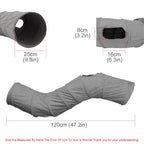Foldable 3-Way Cat Tunnel – Collapsible Pet Play Tube for Kitten Exercise
