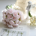 Silk Peony and Rose Bouquet – Artificial Floral Arrangement for Home Wedding