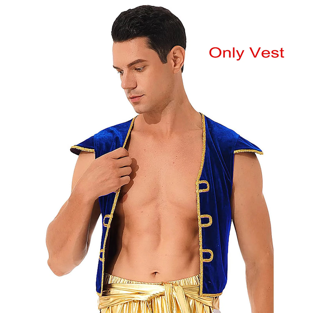 Arabian Prince Costume – Men’s Aladdin Cosplay Outfit for Halloween