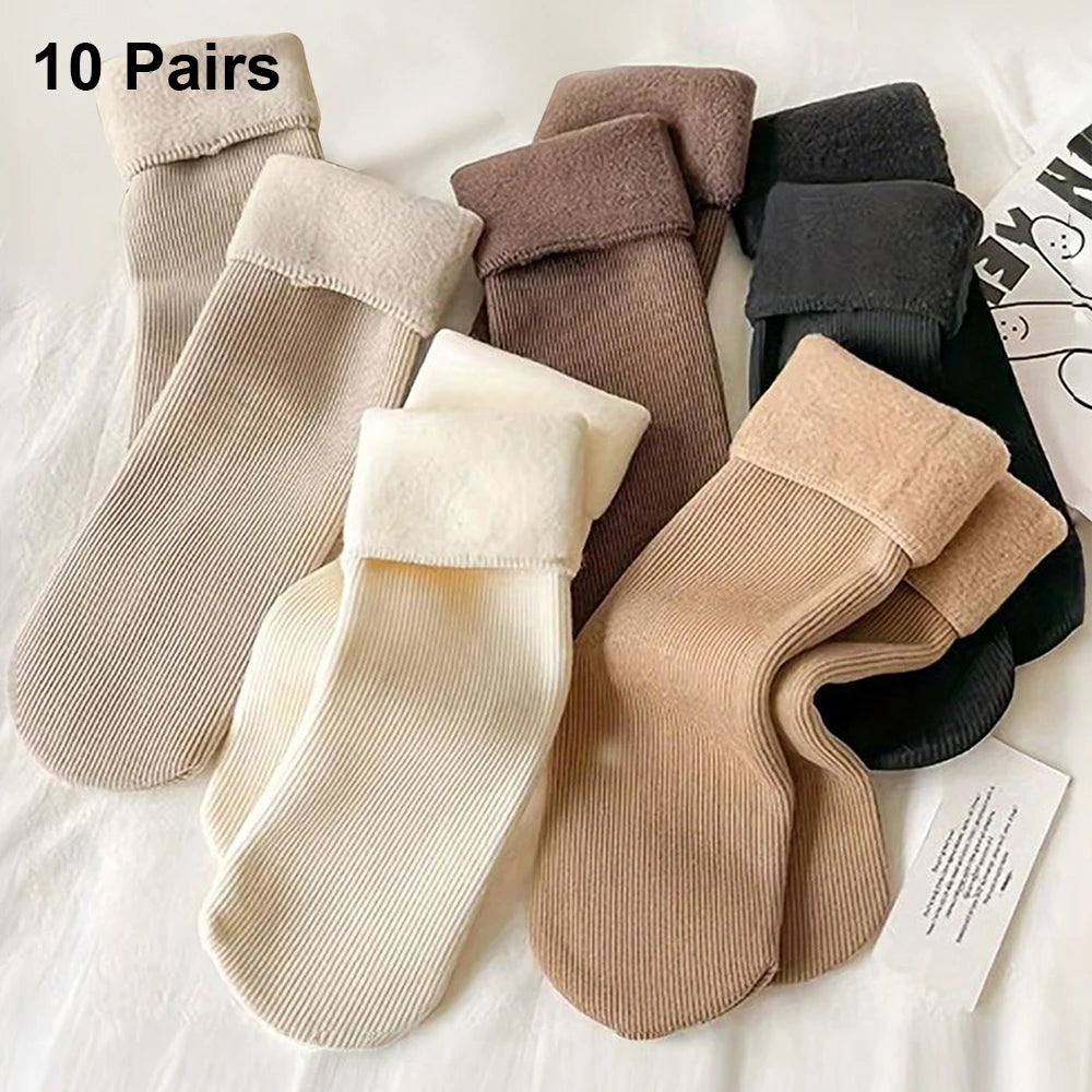 Thermal Cashmere Wool Socks – Thickened Winter Warmth for Snow Boots