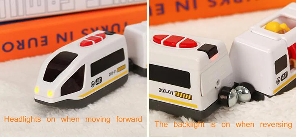 Magnetic RC Electric Train – Diecast Locomotive for Wooden Railway Tracks