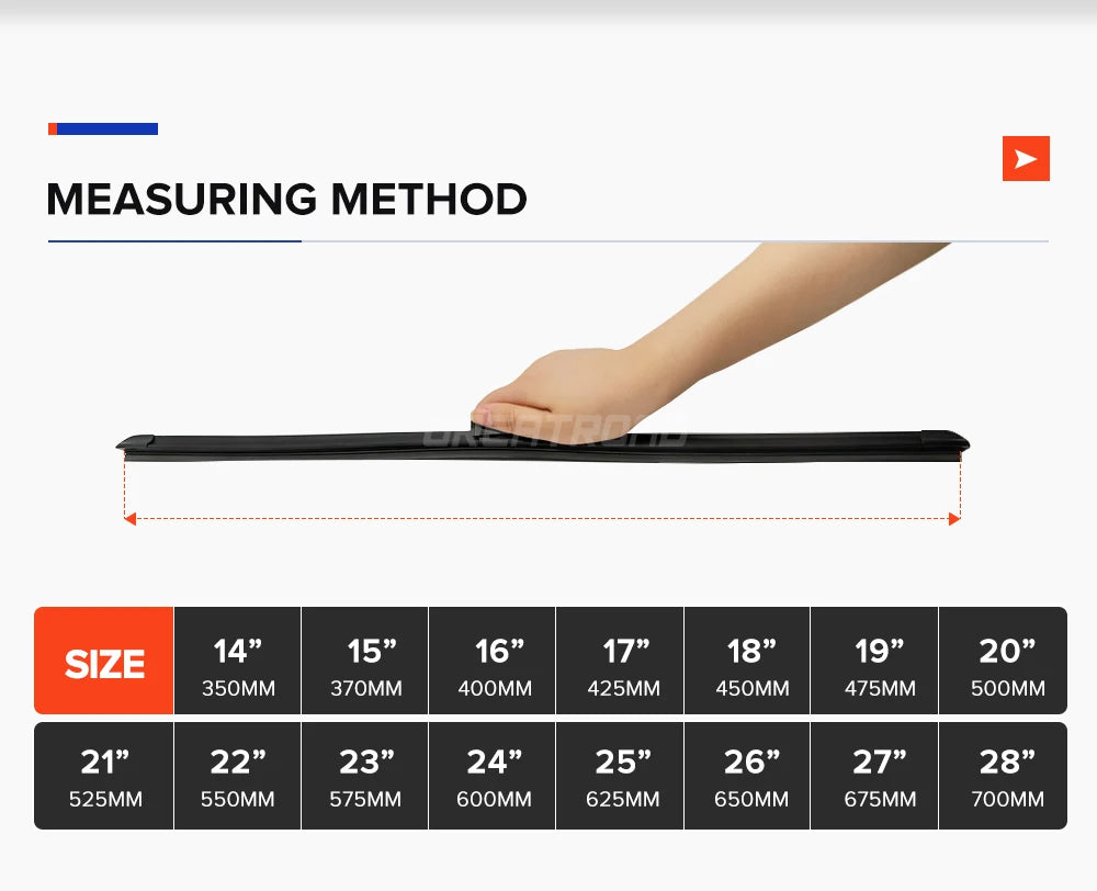Front Wiper Blades – 26" and 19" Set for Citroen C5 MK1 Windshield Maintenance