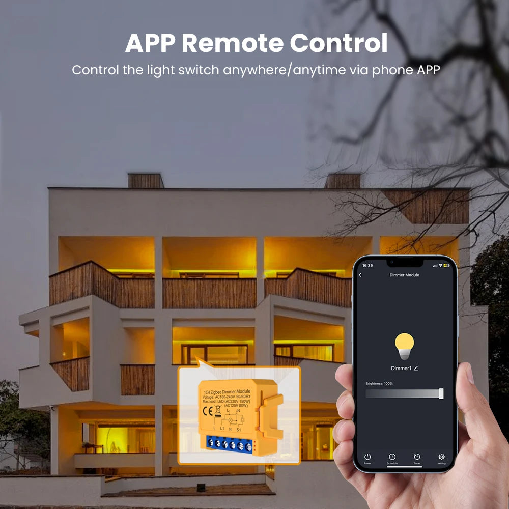 ZigBee Smart Dimmer Module – 2 Way LED Light Switch for Home Automation