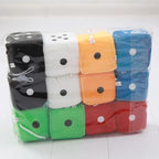 Fuzzy Dice Hanging Ornament – Plush Soft Dots for Car Rear View Mirror Decor
