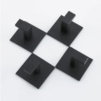 Self-Adhesive Black Wall Hooks – Heavy Duty Hangers for Coats and Towels