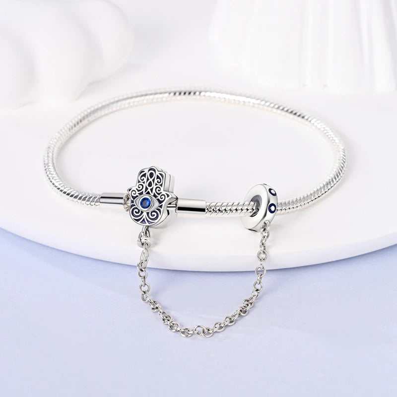 925 Sterling Silver Charm Bracelet – Adjustable Green Zircon for Birthday Gifts