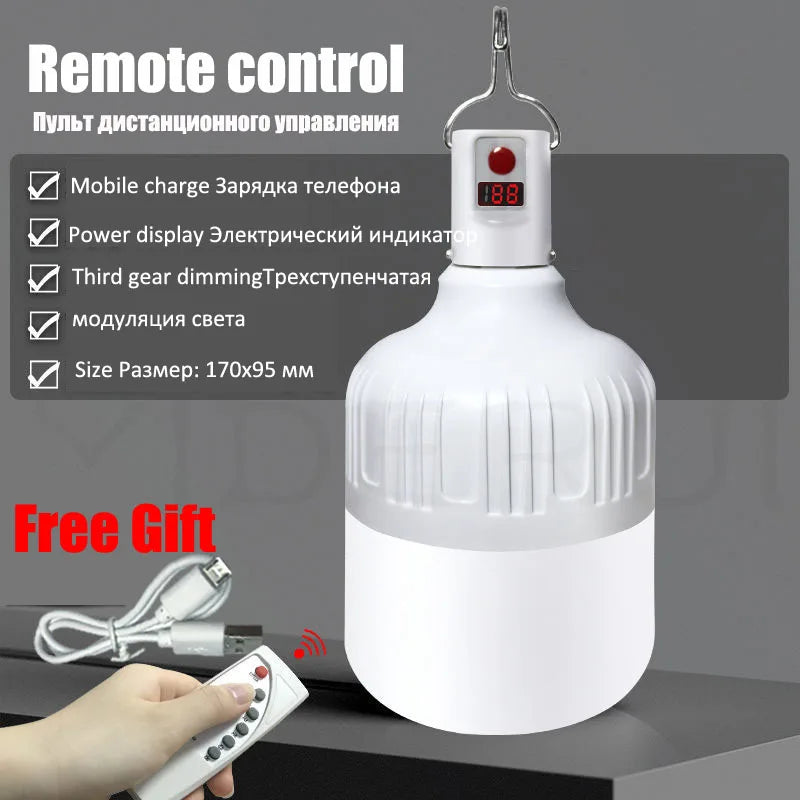 Rechargeable LED Camping Lantern – Portable Power Bank for Outdoor Tent Lighting