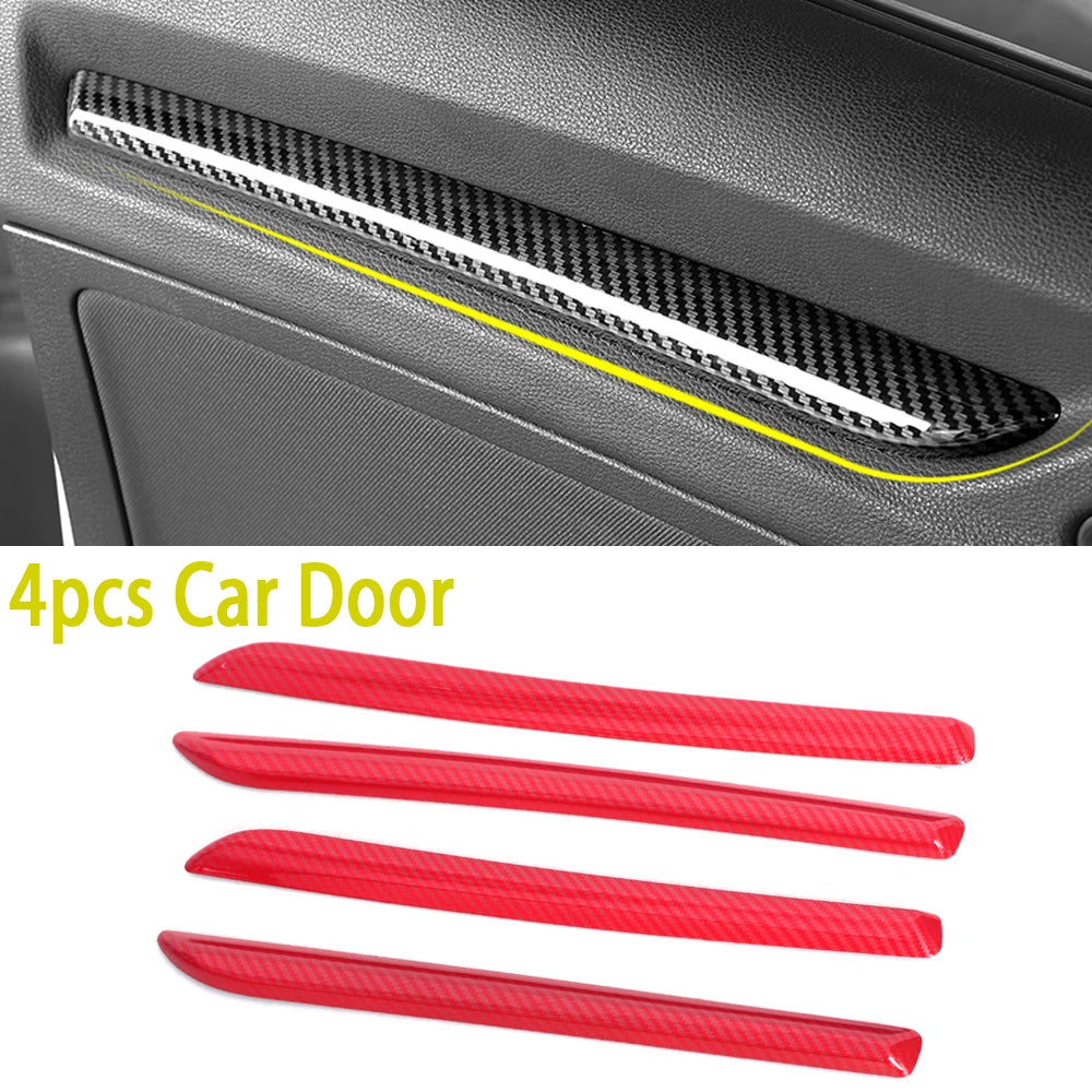 Carbon Fiber Console Trim – ABS Interior Door Panel Cover for Audi A3 S3 RS3