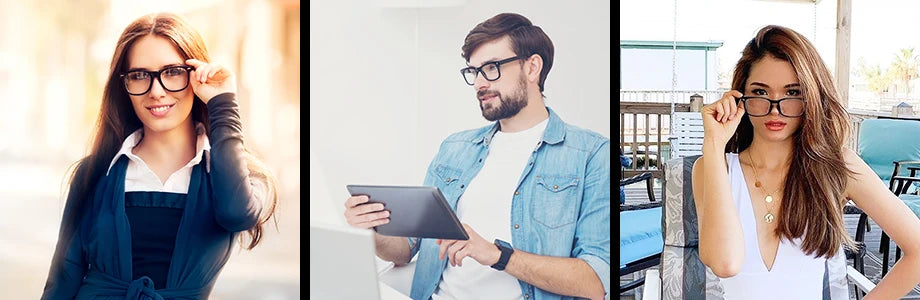 Square Blue Light Blocking Glasses – Anti-Glare Frames for Computer Gaming
