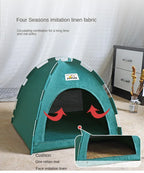 Foldable Pet Tent – Breathable Cooling House for Indoor and Outdoor Use