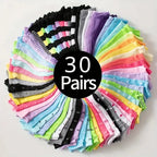 Heart Print Ankle Socks – Candy Colored Cotton Hosiery for Valentine's Day