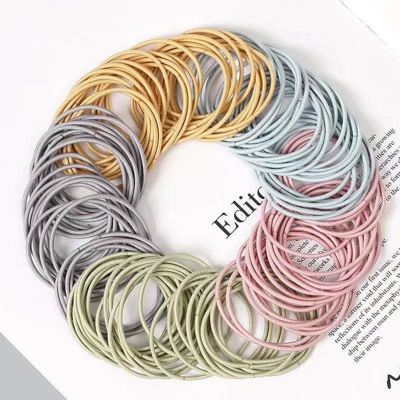 Nylon Elastic Hair Bands – 3.5CM Soft Ponytail Scrunchies for Daily Styling